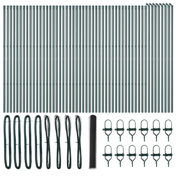 vidaXL Aitalatu Harmaa 100 x 1,4 m (25 mm verkko) Ter&auml;st&auml; ja PVC:t&auml;