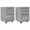 vidaXL Y&ouml;p&ouml;yd&auml;t 2 pcs Harmaa Sonoma 30,5 x 30 x 43 cm Tekninen puu