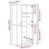 vidaXL Vaatekaappi harmaa Sonoma 80x52x180 cm tekninen puu