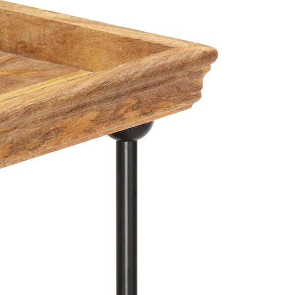 vidaXL 2-tasoinen kirjahylly 110x35x75 cm t&auml;ysi mangopuu ja ter&auml;s