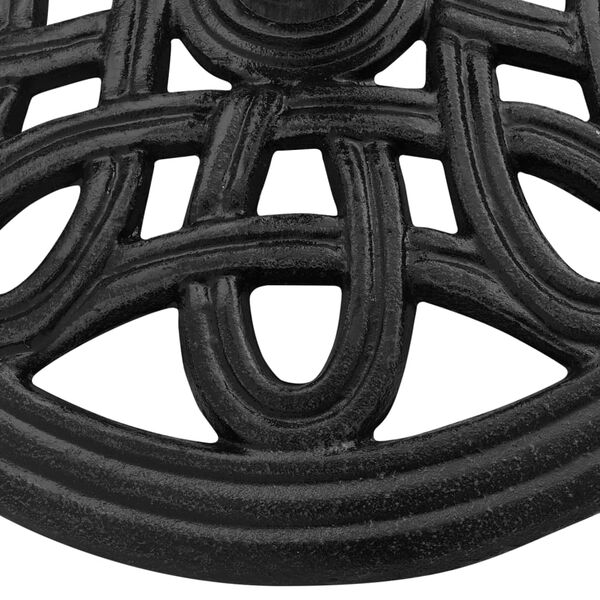 vidaXL P&auml;iv&auml;nvarjon alusta musta 44x44x32 cm valurauta