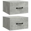vidaXL Sein&auml;kiinnitett&auml;v&auml;t y&ouml;p&ouml;yd&auml;t 2 kpl betoninharmaa 35x35x20 cm