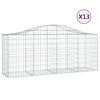 vidaXL Kaarevat kivikorit 13 kpl 200x50x80/100 cm galvanoitu rauta