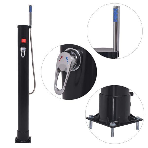 vidaXL Aurinkosuihku 8 L PVC Teräs