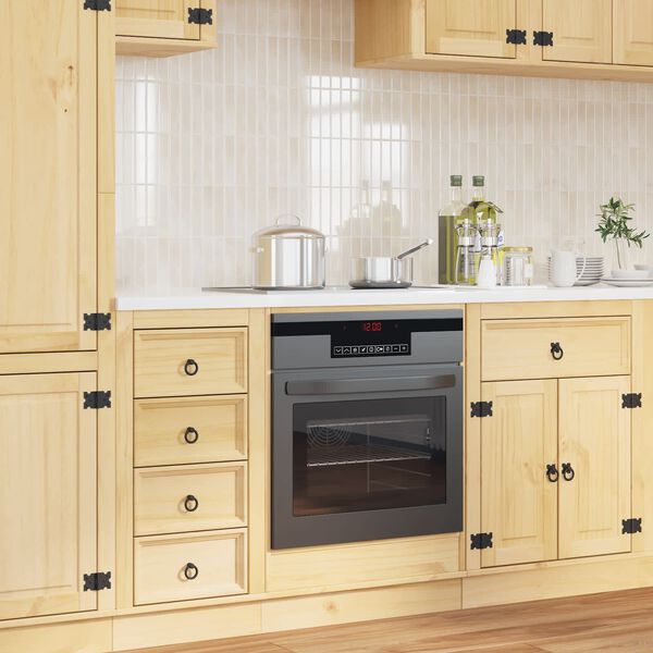 vidaXL Kaappi SKI Hunaja Ruskea 60 x 46 x 81 cm Massiivinen m&auml;nty