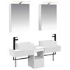vidaXL Kylpyhuoneen kaappisetti 5 pcs valkoinen 50 x 14,5 x 70 cm