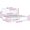vidaXL Sängyn Runko Ruskea ja taupe 6FT Super King Size Täysi mänty
