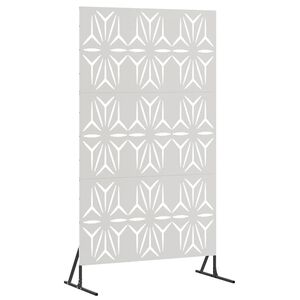 vidaXL Yksityisyysn&auml;ytt&ouml; 100 x 50 x 180 cm Ruostumaton ter&auml;s Hopea