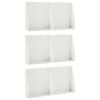 vidaXL Pato 6 kpl 40 x 12 x 40 cm Ter&auml;s valkoinen