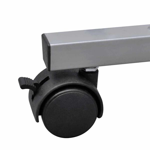 vidaXL Tietokonep&ouml;yt&auml; ulosvedett&auml;v&auml;ll&auml; n&auml;pp&auml;imist&ouml;tasolla Valkoinen