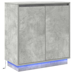 vidaXL LED-p&ouml;yt&auml;taso Betoninharmaa 71 x 34,5 x 75 cm Tekninen puu