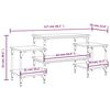 vidaXL TV-taso savutammi 117x35x52 cm tekninen puu