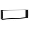 vidaXL Wall Cube hyllyt 4 kpl musta tammi 100x15x30 cm tekninen puu