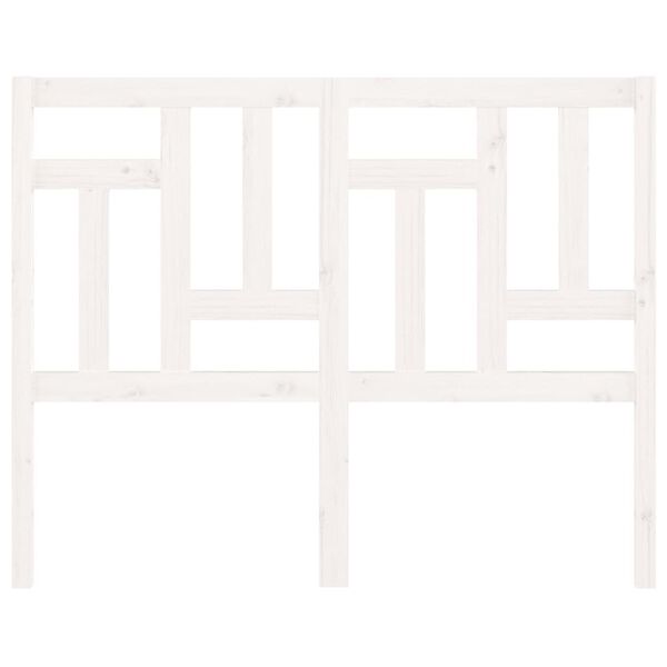 vidaXL S&auml;ngynp&auml;&auml;ty valkoinen 125,5x4x100 cm t&auml;ysi m&auml;nty