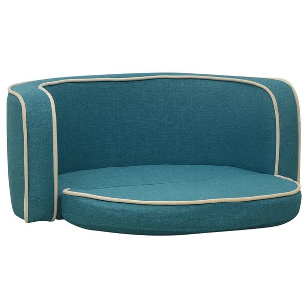 vidaXL Taitettava koiran sohva turkoosi 76x71x30cm pellava pest&auml;v&auml;