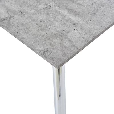 vidaXL Ruokapöytä betoni ja hopea 120x60x74 cm MDF