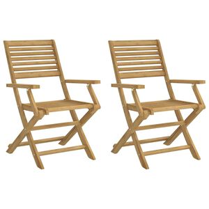 vidaXL Taitettavat puutarhatuolit 2 kpl 54,5x61,5x86,5 cm akasiapuu