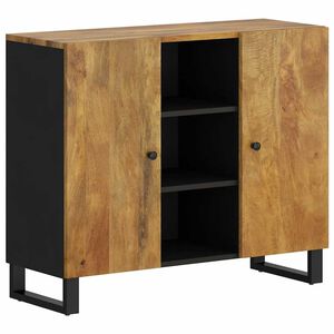 vidaXL Senkki 2 ovella 90x33x75 cm t&auml;ysi mangopuu