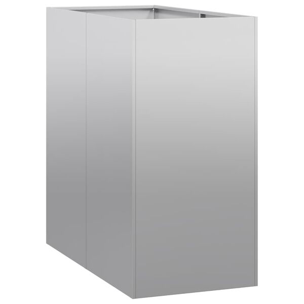 vidaXL Kukkalaatikko 40x80x80 cm galvanoitu ter&auml;s