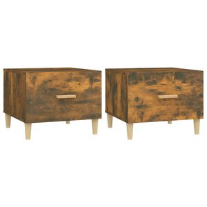 vidaXL Sohvap&ouml;yd&auml;t 2 kpl savutammi 50x50x40 cm tekninen puu