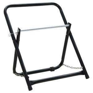 vidaXL Letkukelak&auml;rry 48 cm 45 kg musta jauhemaalattu ter&auml;s