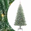 vidaXL Tekoinen joulukuusi lumiflockilla ja LED-valolla 240 cm
