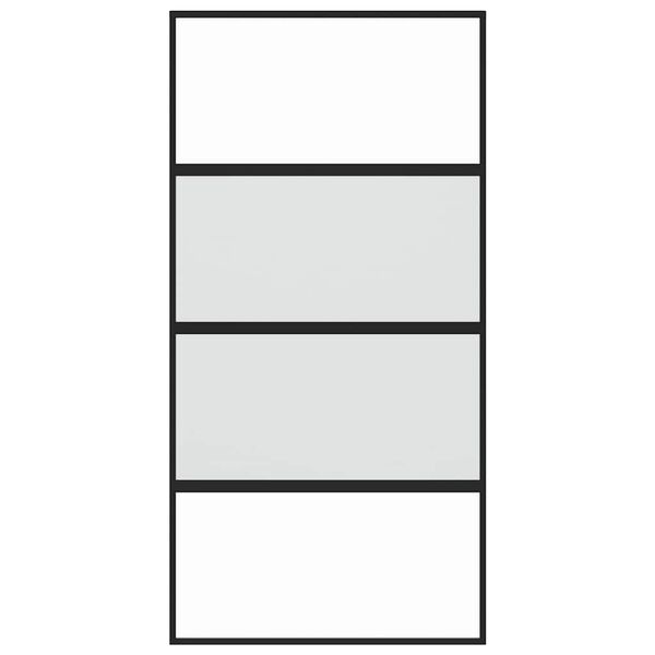 vidaXL Liukuovi musta 102,5x205 cm karkaistu lasi ja alumiini