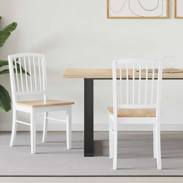 vidaXL Ruokatuolit 2 pcs Valkoinen 50 x 52,5 x 91 cm