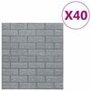 vidaXL 3D Tapetti tiilet itsekiinnittyv&auml; 40 kpl antrasiitti