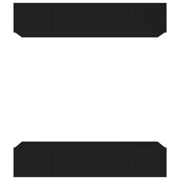 vidaXL TV-kaapit 4 kpl musta 80x30x30 cm tekninen puu