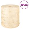 vidaXL Köysi 100 % Sisal 2 mm 300 m