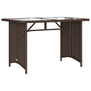 vidaXL Puutarhap&ouml;yt&auml; lasip&ouml;yt&auml;levy ruskea 110x68x70 cm polyrottinki
