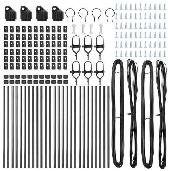 vidaXL Aitalatu 26 pcs Harmaa 3,2 x 3,2 x 120 cm