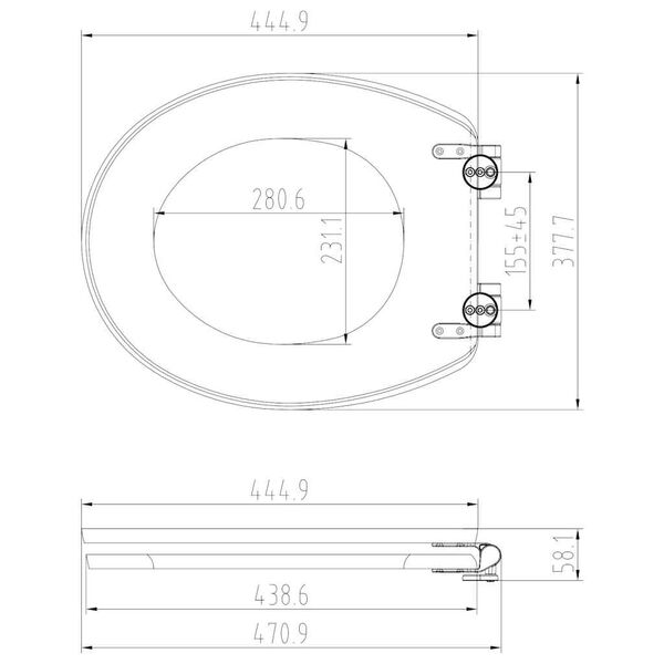RIDDER WC-istuimen kansi Tampa soft-close luonnollinen bambu
