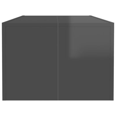 vidaXL Sohvapöytä korkeakiilto harmaa 110x50x35 cm lastulevy