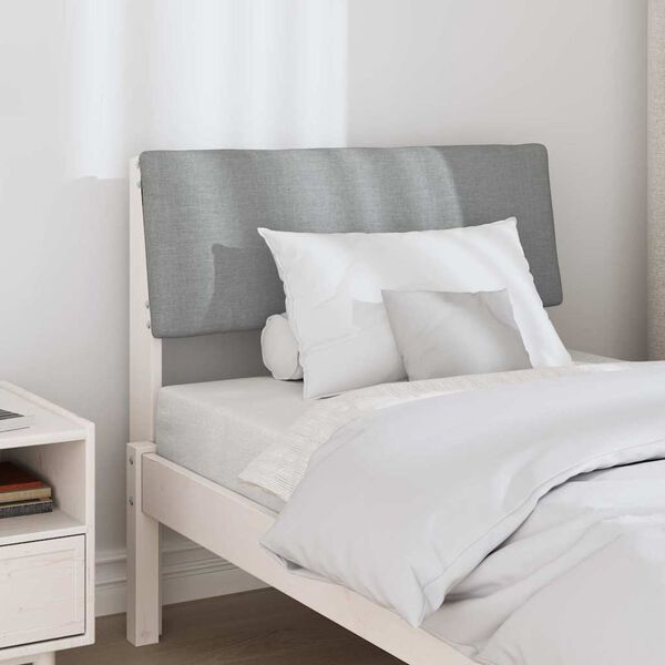 vidaXL Verhoiltu sängynpääty Vaaleanharmaa 75 cm Massiivinen mänty