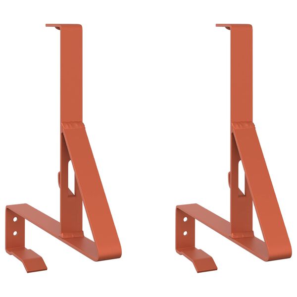 vidaXL Lumilukon tuki 2 pcs Punainen 29,5 x 3 x 34,5 cm Ter&auml;s