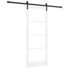 vidaXL Liukuovi ORKDAL Valkoinen 83 x 202 cm T&auml;ysi m&auml;nty ja lasi