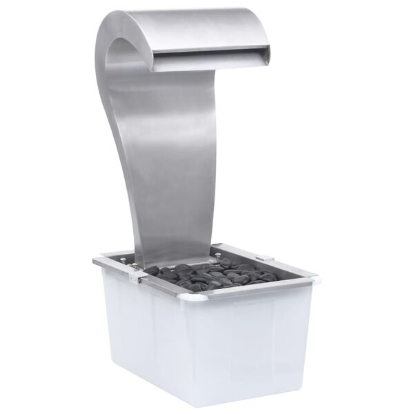 vidaXL Puutarhan suihkul&auml;hde hopea 52,4x34,2x82 cm ruostumaton ter&auml;s