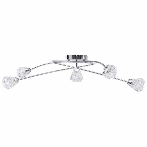 vidaXL Kattovalaisin lasisilla sälevarjostimilla 5 x G9-polttimoa