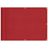vidaXL Parvekkeen sermi punainen 75x1000 cm 100 % polyesteri Oxford