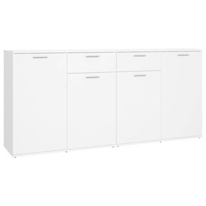 vidaXL Senkki valkoinen 160x36x75 cm tekninen puu