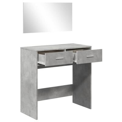 VidaXL Peilipöytä betoninharmaa 80x39x80 cm