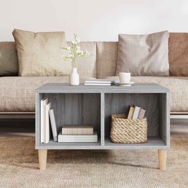 vidaXL Sohvapöytä harmaa Sonoma 60x50x36,5 cm tekninen puu