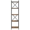 vidaXL Kirjahylly Savup&auml;hkin&auml; 40 x 30 x 155 cm Tekninen puu