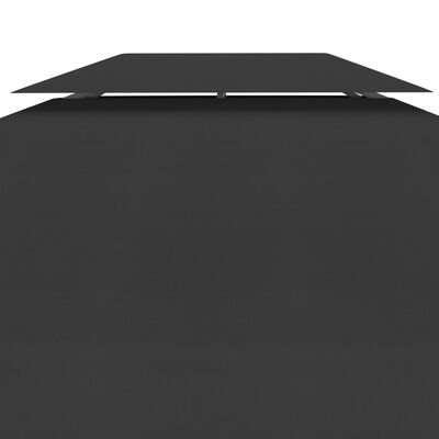 vidaXL 2-kerroksinen huvimajan katto 310 g/m² 4x3 m musta