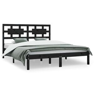 vidaXL S&auml;ngynrunko musta t&auml;ysi m&auml;nty 200x200 cm