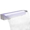 Suorakaide Uima-altaan Suihkul&auml;hde LED:ll&auml; Ruostumaton Ter&auml;s 60 cm