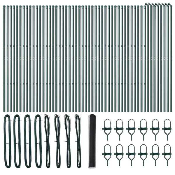 vidaXL Aitalatu Harmaa 100 x 1 m (13 mm verkko) Ter&auml;st&auml; ja PVC:t&auml;