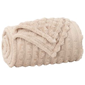 vidaXL Heittoviltti Beige 150 x 130 cm 0.5 kg Fleese